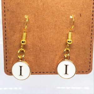 7/$10 I Initial Earrings, New